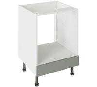 KitchenKit Flatpack Shaker 600 Oven Base Kitchen Cabinet 720 x 600 x 570mm (HxWxD) - Matt Sage Green