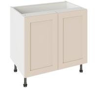 KitchenKit Flatpack Shaker 900 Base Kitchen Cabinet 720 x 900 x 570mm (HxWxD) - Matt Cashmere