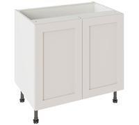 KitchenKit Flatpack Shaker 900 Base Kitchen Cabinet 720 x 900 x 570mm (HxWxD) - Matt Light Grey