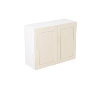 KitchenKit Flatpack Shaker 900 Wall Kitchen Cabinet 720 x 900 x 330mm (HxWxD) - Matt Cashmere