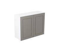 KitchenKit Flatpack Shaker 900 Wall Kitchen Cabinet 720 x 900 x 330mm (HxWxD) - Matt Dust Grey