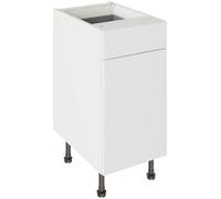 KitchenKit Flatpack Slab 400 Drawerline Base Cabinet 720 x 400 x 570mm (HxWxD) - Supergloss White