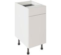 KitchenKit Flatpack Slab 400 Drawerline Base Cabinet 720 x 400 x 570mm (HxWxD) - Supermatt Light Grey