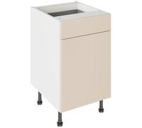 KitchenKit Flatpack Slab 500 Drawerline Base Cabinet 720 x 500 x 570mm (HxWxD) - Supermatt Cashmere