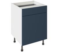 KitchenKit Flatpack Slab 600 Drawerline Base Cabinet 720 x 600 x 570mm (HxWxD) - Supermatt Blue