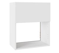 KitchenKit Flatpack Slab 600 Microwave Wall Unit 720 x 600 x 330mm (HxWxD) - Supergloss White
