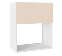 KitchenKit Flatpack Slab 600 Microwave Wall Unit 720 x 600 x 330mm (HxWxD) - Supermatt Cashmere