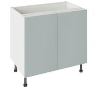 KitchenKit Flatpack Slab 900 Base Kitchen Cabinet 720 x 900 x 570mm (HxWxD) - Supermatt Aquamarine