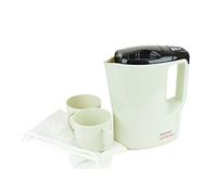 KitchenPerfected 1000w 0.9Ltr Corded Lightweight Travel Kettle with 2 cups - Cream - E1201WI