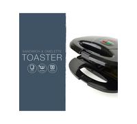 KitchenPerfected 2 Slice Sandwich & Omelette Maker - Non-Stick - Portable - E2605BK - Black