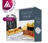 KitchenPerfected 2 Slice Sandwich & Omelette Maker - Non-Stick - Portable - E2605WH - White
