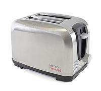 KitchenPerfected 2 Slice Wide Slot Toaster - Brushed Steel - E2019BS