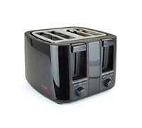 KitchenPerfected 4 Slice extra-wide slot Toaster - Black