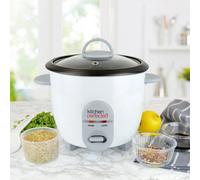 Rice Cooker Small Electric 0.8L Steamer with Non Stick Bowl - White
