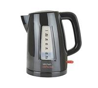 KitchenPerfected Quiet Rapid Boil Eco-Friendly Cordless Kettle - 3000w, 1 cup boil, 1.5 Litre (6 cups), Removable Filter - Black - E1526BK