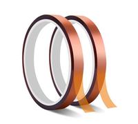 KitchenRaku 2 Rolls Polyimide High Temperature Tape 10mm×33m/108ft, Heat Resistant Strong Adhesion Tape for Sublimation Heat Transfer Printing 3D Printer, Soldering, Electronic Applications