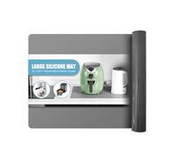 KitchenRaku Extra Large Silicone Mat for Kitchen Worktop Protector, Nonstick Heat Resistant Countertop Mat, Nonskid Placemat, Craft Mat, Table Mat (Light Grey, 70x50cm)