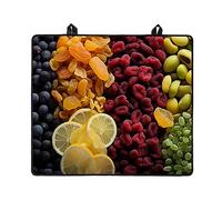 KitchenRaku Hob Cover, Electric Hob Covers, Ceramic Hob Covers, Induction Hob Covers, Glass Hob Covers, Hob Covers for Electric Cookers to Protect from Scratches (Fruit Patchwork, 61x53cm)