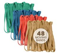 kitchentoolz 48 Pack Mover Furniture Rubber Bands, Extra Large Rubber Bands for Moving Blankets and Furniture, Variety of Sizes 25in, 30in, 36in & 42in - 48 Moving Bands Total -