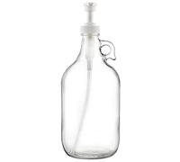 kitchentoolz Half Gallon Glass Pump Dispenser Bottle, Large Jug with Pump for Laundry Soap Dispenser, Liquid Detergent, Fabric Softener, Syrup Pump - 64 oz Capacity