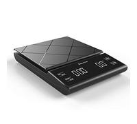 KitchenTour Coffee Scale with Timer - Digital Multifunction Weighing Scale with 3kg/0.1g High Precision - Pour Over Drip - Espresso Scale with Bright LCD Display (Batteries Included)-Black