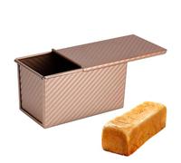 Kitchenware,Bread Loaf Pan - Corrugated Toast Mold, Nonstick Baking Form with Sliding Lid | Professional Tool for Craft Class Bakery Kitchen Studio Making Shaping Durable Bakeware