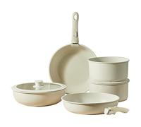 Kitchenware Set - 9 Inch Frying Pan Stone Pots | Removable Handles The durable aluminum body dishwasher slightly