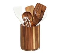 Kitchenware Storage System - 360 Degree Rotating Base Storage,Wooden Kitchenware Holder Kitchen Decoration - Suitable For Forks Spoons Cooking Tools Home Apartment Farm Countertop