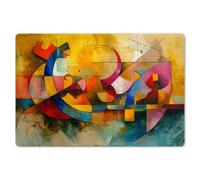 KitchenYeah© Dining Table Placemats 18"x12" / 45x30 cm Wipeable Placemat Small Place Mats Set Of 6 Non Stick Mat Dinning Matts Anti Slip Art - Abstract - Aesthetic - Colorful