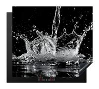 KitchenYeah© Induction Hob Cover Protector Mat 20.2"x22.9" / 58.3x51.3 cm Kitchen Universal Ceramic Covers for Electric Cookers Vinyl Water - Splash - Black