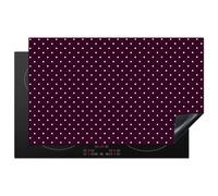 KitchenYeah© Induction Hob Cover Protector Mat 20.3"x32.7" / 83x51.5 cm Kitchen Universal Ceramic Covers for Electric Cookers Vinyl Dots - Modern - Purple