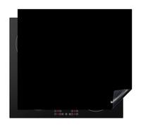 KitchenYeah© Induction Hob Cover Protector Mat 20.5"x23.2" / 59x52 cm Kitchen Universal Ceramic Covers for Electric Cookers Vinyl Black - Solid - Brand