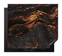 KitchenYeah© Induction Hob Cover Protector Mat 20.5"x23.2" / 59x52 cm Kitchen Universal Ceramic Covers for Electric Cookers Vinyl Marble - Limestone - Black - Gold - Marble Look - Luxe