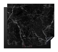 KitchenYeah© Induction Hob Cover Protector Mat 20.5"x23.2" / 59x52 cm Kitchen Universal Ceramic Covers for Electric Cookers Vinyl Marble - Black - White - Texture - Marble Look