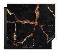 KitchenYeah© Induction Hob Cover Protector Mat 20.5"x23.6" / 60x52 cm Kitchen Universal Ceramic Covers for Electric Cookers Vinyl Marble - Gold - Black - Marble Look - Glitter