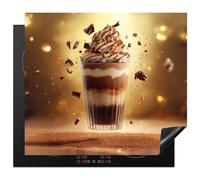 KitchenYeah© Induction Hob Cover Protector Mat 20.5"x23.6" / 60x52 cm Kitchen Universal Ceramic Covers for Electric Cookers Vinyl Dessert - Chocolate - Sweet - Food
