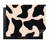 KitchenYeah© Induction Hob Cover Protector Mat 20.5"x25.6" / 65x52 cm Kitchen Universal Ceramic Covers for Electric Cookers Vinyl Spot Pattern - Cow - Beige