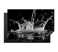 KitchenYeah© Induction Hob Cover Protector Mat 20.5"x31.5" / 80x52 cm Kitchen Universal Ceramic Covers for Electric Cookers Vinyl Water - Splash - Black