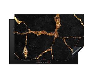 KitchenYeah© Induction Hob Cover Protector Mat 20.5"x31.5" / 80x52 cm Kitchen Universal Ceramic Covers for Electric Cookers Vinyl Marble - Gold - Black - Marble Look - Glitter