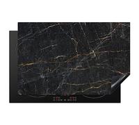 KitchenYeah© Induction Hob Cover Protector Mat 20.5"x31.9" / 81x52 cm Kitchen Universal Ceramic Covers for Electric Cookers Vinyl Marble - Black - Gold - Grey - Marble Texture