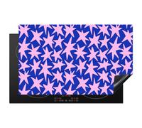 KitchenYeah© Induction Hob Cover Protector Mat 20.5"x33.5" / 85x52 cm Kitchen Universal Ceramic Covers for Electric Cookers Vinyl Modern - Stars - Blue