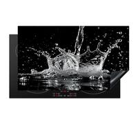 KitchenYeah© Induction Hob Cover Protector Mat 20.5"x35.9" / 91.2x52 cm Kitchen Universal Ceramic Covers for Electric Cookers Vinyl Water - Splash - Black