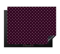 KitchenYeah© Induction Hob Cover Protector Mat 23.2"x30.3" / 77x59 cm Kitchen Universal Ceramic Covers for Electric Cookers Vinyl Dots - Modern - Purple