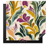 KitchenYeah© Induction Hob Cover Protector Mat 30.7"x30.7" / 78x78 cm Kitchen Universal Ceramic Covers for Electric Cookers Vinyl Modern - Abstract - Colorful
