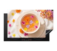 KitchenYeah© Induction Hob Cover Protector Mat Ceramic Vinyl | 20.3"x32.7" / 83x51.5 cm Kitchen Covers for Electric Cookers Roll Up Non Slip Liner Flowers - Head - Nature