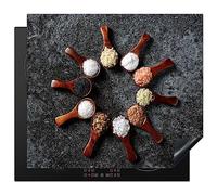 KitchenYeah© Induction Hob Cover Protector Mat Kitchen Universal Ceramic | 20.1"x23.2" / 59x51 cm - Covers for Electric Cookers Vinyl Spoon - Herbs - Spices - Kitchen - Industrial