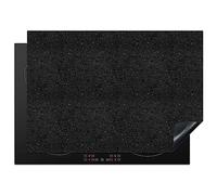 KitchenYeah© Induction Hob Cover Protector Mat Kitchen Universal Ceramic | 20.5"x29.5" / 75x52 cm - Covers for Electric Cookers Vinyl Granite - Black - Grey