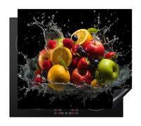 KitchenYeah© Induction Hob Protector Mat 20.1"x23.2" / 59x51 cm Cooker Top Protectors Cover Ceramic Covers Electric Hobs Vinyl Fruit - Apple - Orange - Red - Water