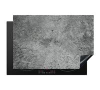 KitchenYeah© Induction Hob Protector Mat 20.1"x30.3" / 77x51 cm Stove Cap Top Cover Kitchen Cooker Covers for Electric Hobs Vinyl Concrete - Slate - Grey - Concrete Structure