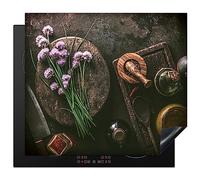 KitchenYeah© Induction Hob Protector Mat 20.2"x22.9" / 58.3x51.3 cm Cooker Top Protectors Cover Ceramic Covers Electric Hobs Vinyl Spices - Industrial - Still Life